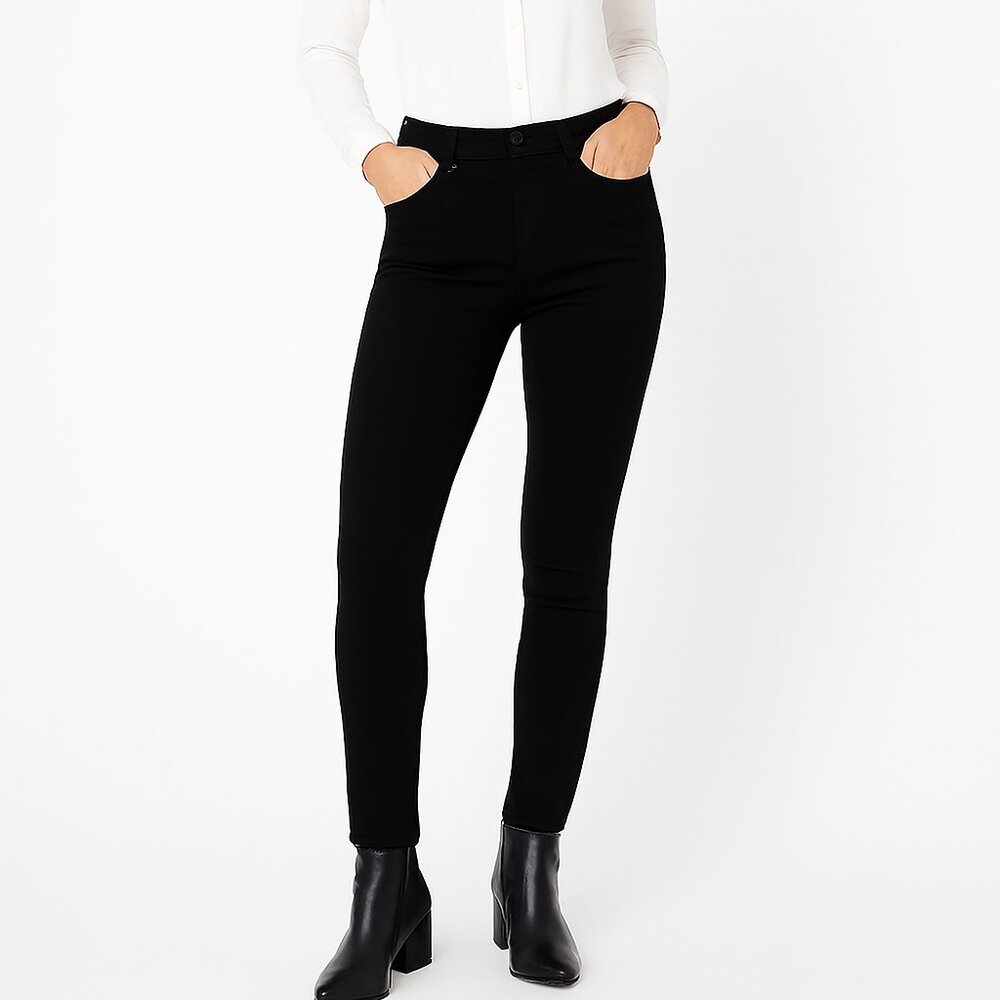 JAC Jacqueline Conair Black Skinny Jeans Designer Chic  Made In Canada Size 6